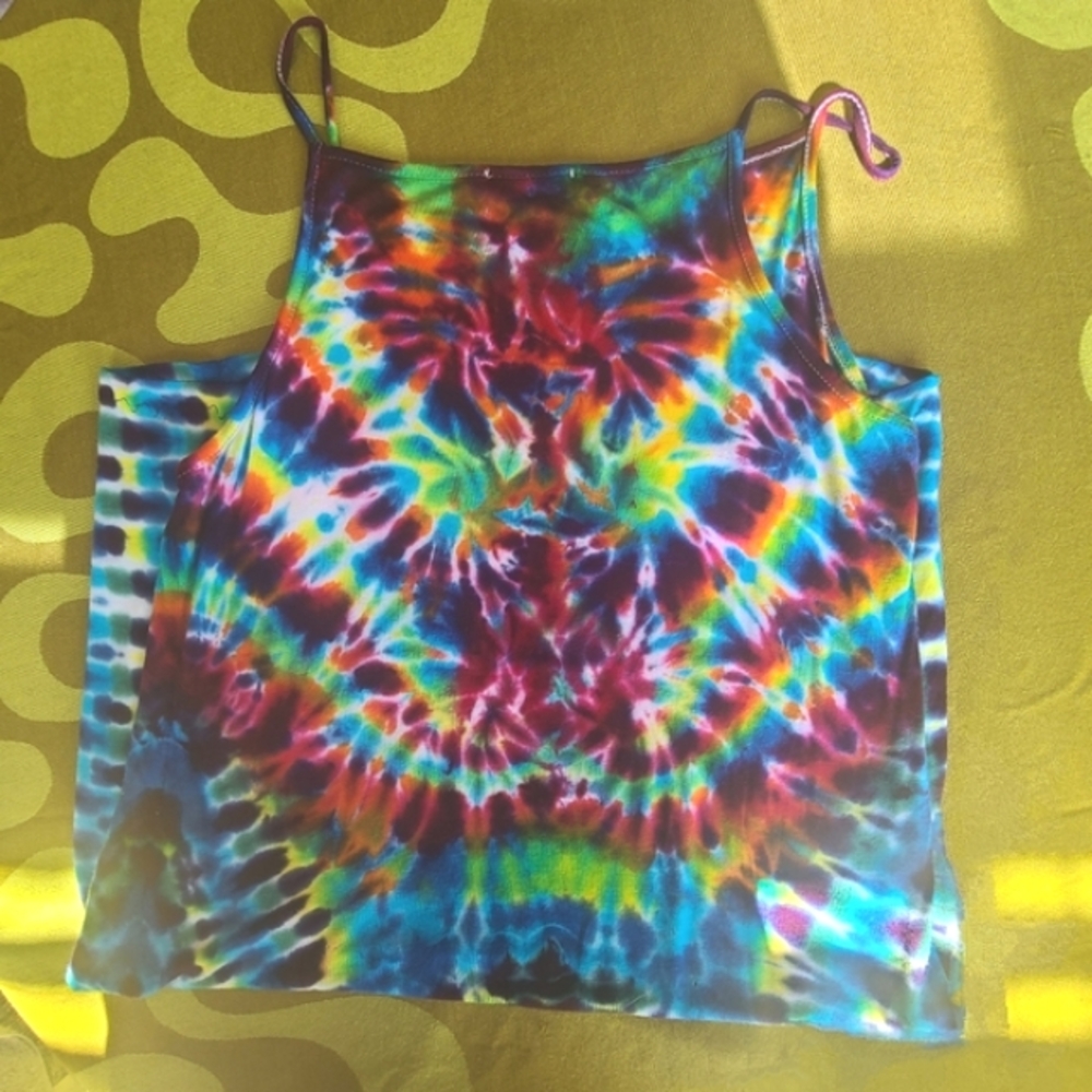 Allen Dyes Tie Dye Dress, Size M, Fair Condition